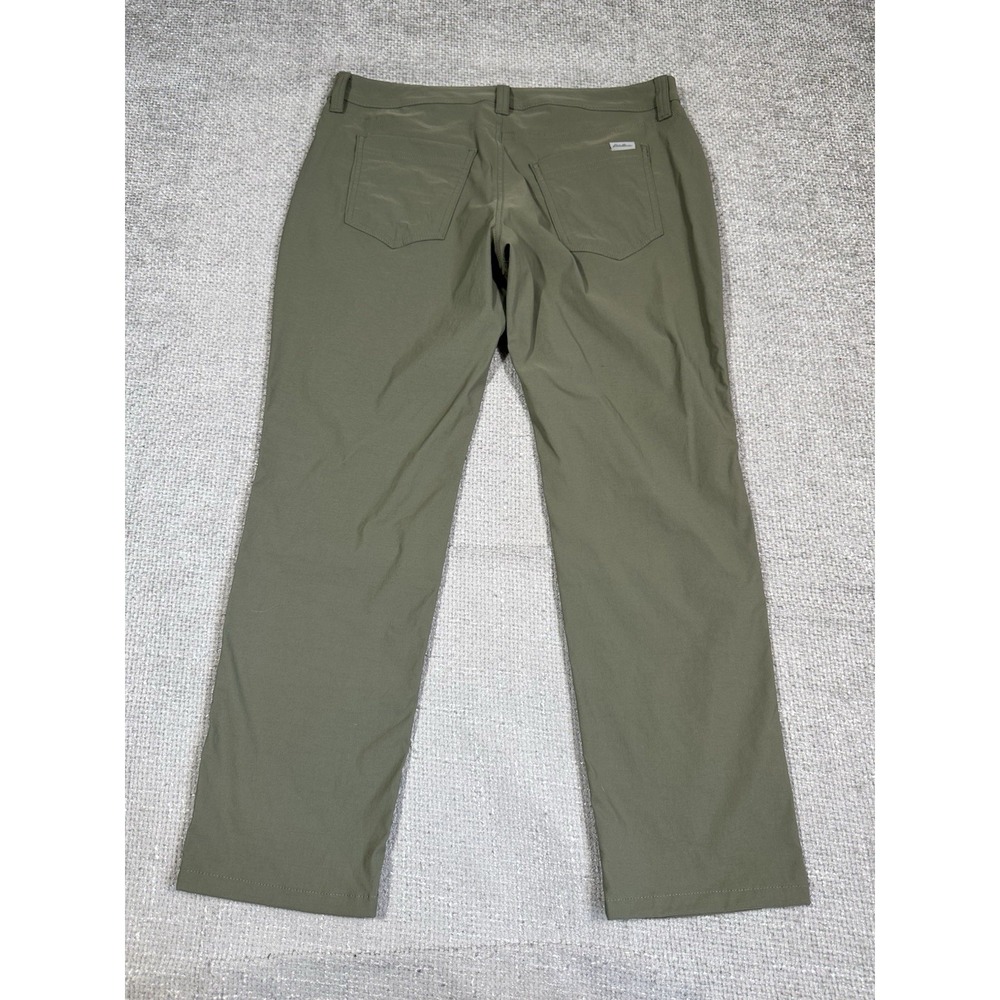 Eddie Bauer Travex Pants Womens 12 Petite 34x27.5 Green Hiking Outdoors Nylon - Picture 2 of 11